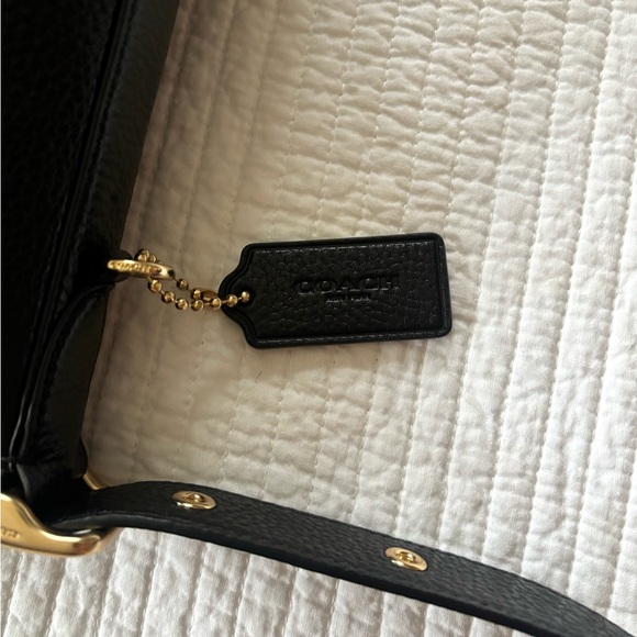 NWT Coach Black Leather Val Duffle Bag - Picture 9 of 14